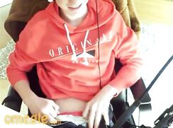 German Twink wanks for  an anonymus girl.