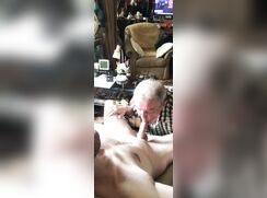 Grandpa suck young boy