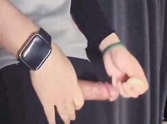 jerk off with condom cum teen