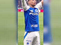 footy lad gets boner after scoring and shows off to the fans