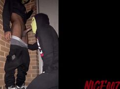 BOY OUTSIDE GETTING HIS DICK SUCKED