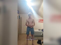Belgian blonde boy strips again