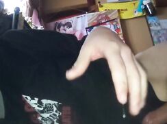 ［射精］朝勃ちちんちんをパジャ マ姿でオナニー