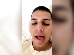 Hot latino cums in levi tee
