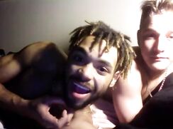 Black and white guy on cam