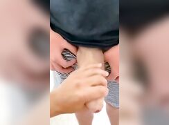 The new kid in has a big uncut cock.