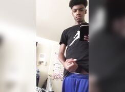 AHV - Black twink watching on his tablet