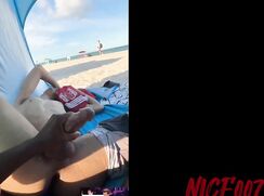 HELPING HAND BEAT THE NUT OUT HIS DICK ON THE BEACH