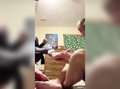 cute friends play suck lick toes and feet