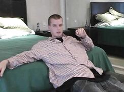 Straight CJ again, cums twice from gay bj