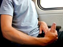 AHV-HD - Exhibitionist risky jerk off on a train