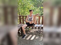 AHV - Wanking in the woods