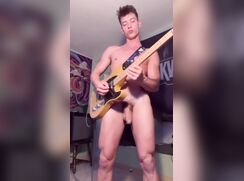 AHV - Jammin on my guitar with my cock out