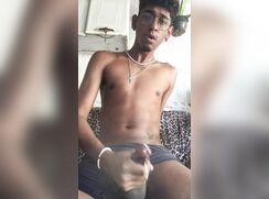 Handsome skinny Black nerdy guy