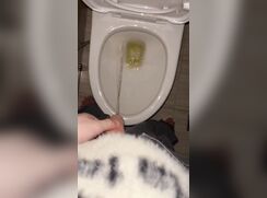 chinese dick pissing in toilet