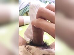18 yo chinese teen cums inside a sock