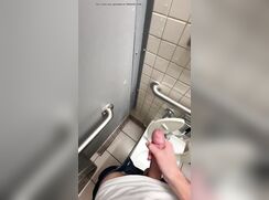 Cut Cock Cumtag Bathroom Stall