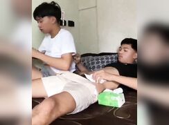 Jerk-off buddies jerk-off together