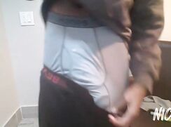 SHOWING OFF HIS MOUTH WATERING BIG DICK