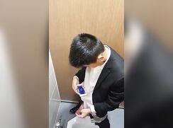 chinese guy takes a break from work