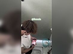 horny 21 yo college boy masturbating in the bathroom