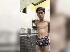 Cute Sexy Asian Boy Jerking His Sexy Dick