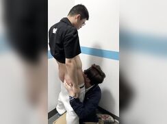 oral sex in stairwell