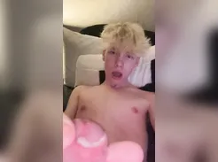 CharlieTwink plays with his cock after cumming