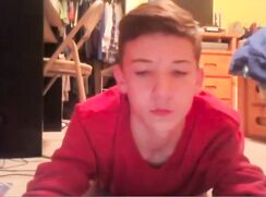 Undress And Jerks Then Cums Hands Free