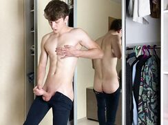 Boy in Tight Jeans Cums Nicely