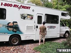 Twinks take a fucking vacation in their RV. What a way to spend a vacation