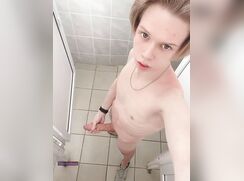 Blonde hotty wanks in several public places