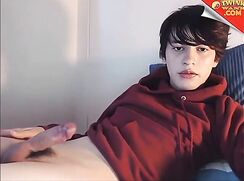 Sexy Boy Cums all over his Hoodie