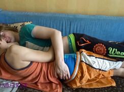 Real young boyfriends sexual routine finished with two cumshots