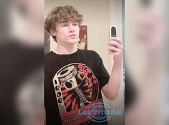 Cute twink shows off his cock