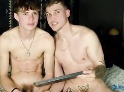 Two blond UK webcam boys