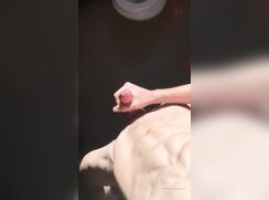 Faceless boy shooting up