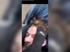 Master dominates a pathetic foot slave