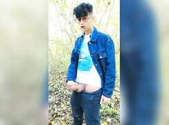 Horny twink cums two times onto his hand