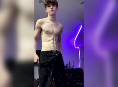 Fit as Fuck Twink shows Huge cock