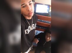 Brazilian twink suck his buddies big dick
