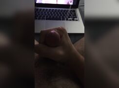 Jerking off at my computer before bed!
