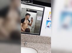 Hook up in a public restroom