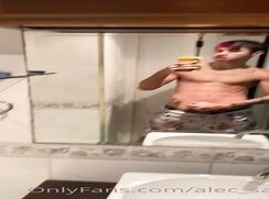 Hot Quick jerk off in the bathroom