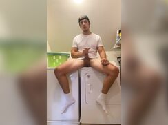 cute fit blonde lowndry jerks off day