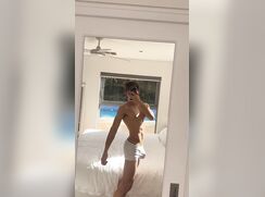 cute fit blonde ethan selfie mirror bate show