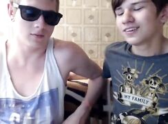 Vintage webcam: Two cute straight boys