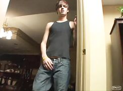 Vintage Blond Guy Spying on his Buddies Adult Gay Porn - AI Enhanced