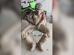 Pup Otis loves the mud