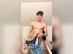 Wrestler getting suit up